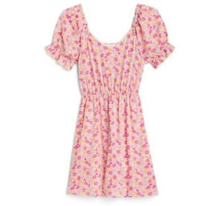 French Grey Aylin A Line Dress Pink Purple Floral